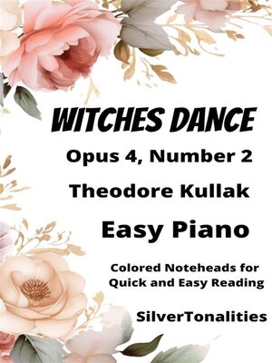 cover image of Witches Dance Opus 4 Number 2 Easy Piano Sheet Music with Colored Notation